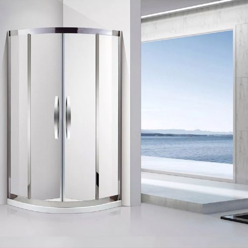 淋浴房圆弧扇形不锈钢整体浴室淋浴房隔干湿分离钢化玻璃门洗澡房